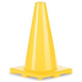 Champion Sports Hi-Visibility Flexible Vinyl Cone, Weighted, 12", Yellow