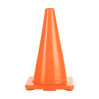 Champion Sports Hi-Visibility Flexible Vinyl Cone, Weighted, Orange, 18" Length
