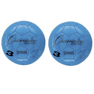 Champion Sports Extreme Soccer Ball, Size 3, Blue, Pack of 2