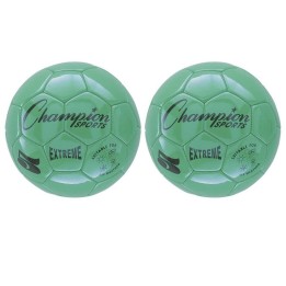 Champion Sports Extreme Soccer Ball, Size 5, Green, Pack of 2