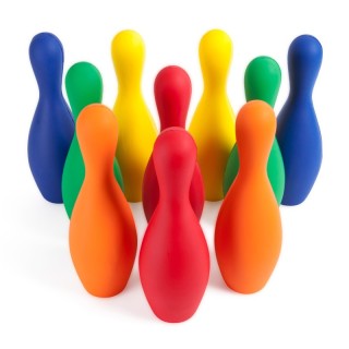 Champion Sports Colored Foam-Coated Bowling Pin Set