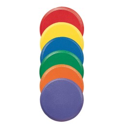 Champion Sports Rounded Edge 9" Foam Discs Set, 6 Colors