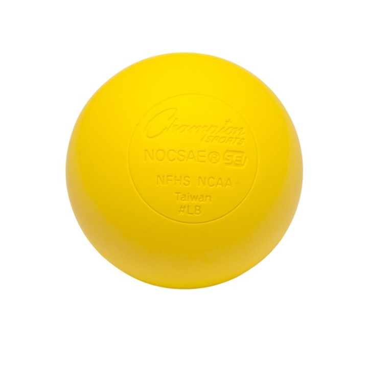 Champion Sports Official Size Lacrosse Balls, Yellow, Pack of 12