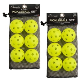 Champion Sports Recreational Indoor Pickleball Set, 6 Per Set, 2 Sets