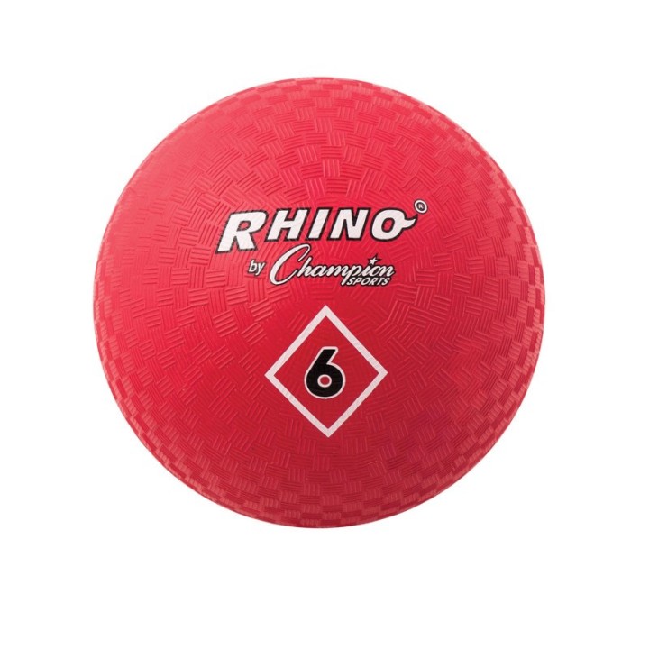 Champion Sports Playground Ball, 6", Red