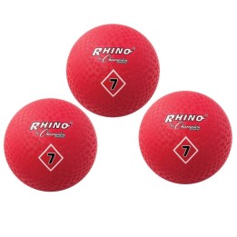 Champion Sports Playground Ball, 7", Red, Pack of 3