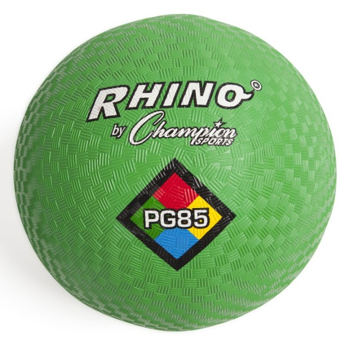 Champion Sports Rhino Playground Balls, 8-1/2"D, Two Ply, Nylon Wound, Green