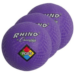 Champion Sports Playground Ball, 8-1/2", Purple, Pack of 3