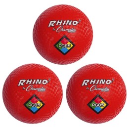 Champion Sports Playground Ball, 8-1/2", Red, Pack of 3