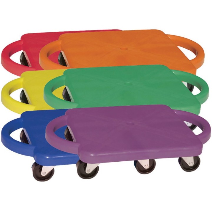 Champion Sports Plastic Standard Scooter Set with Handles, Set of 6