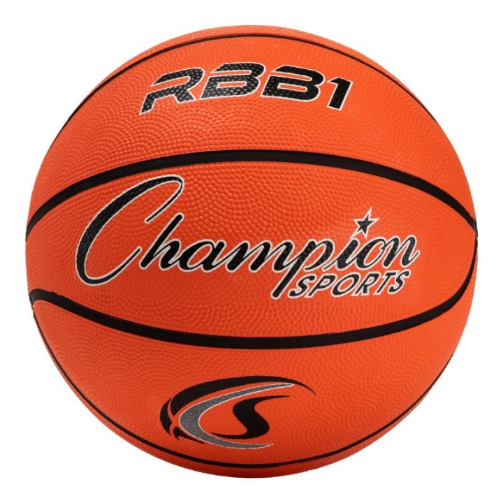 Champion Sports Rubber Basketball, Official Size 7, Orange