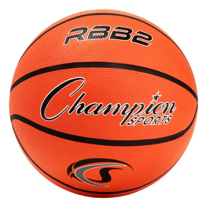 Champion Sports Junior Rubber Basketball, Orange