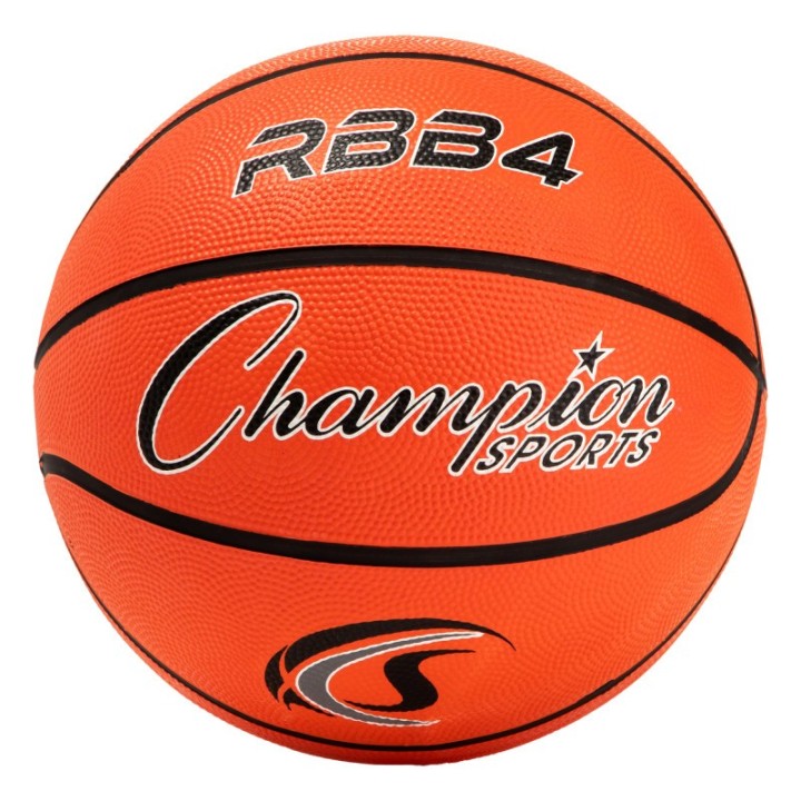 Champion Sports Intermediate Rubber Basketball, Size 6, Orange