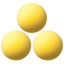 Champion Sports Uncoated Regular Density Foam Ball, 7", Yellow, Pack of 3