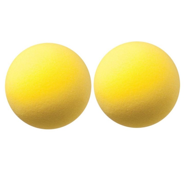 Champion Sports Uncoated Regular Density Foam Ball, 8-1/2", Yellow, Pack of 2