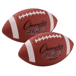 Champion Sports Rubber Football, Junior Size, Pack of 2