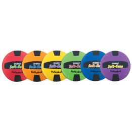 Champion Sports Rhino® Softeeze Volleyball Set, Assorted Colors, Set of 6