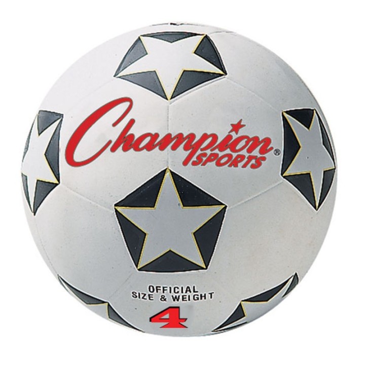 Champion Sports Rubber Cover Soccer Ball, Size 4