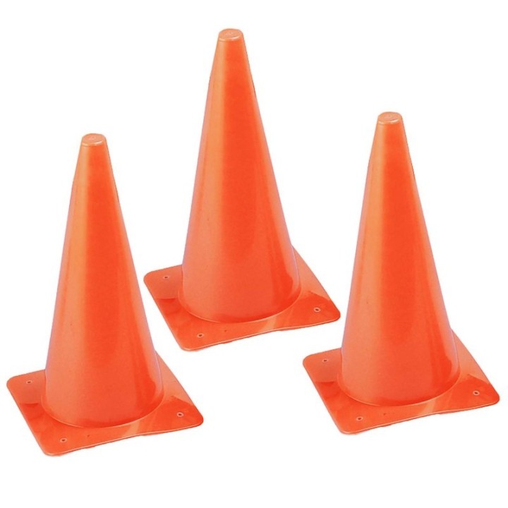 Champion Sports Safety Cone, 15" high, Pack of 3