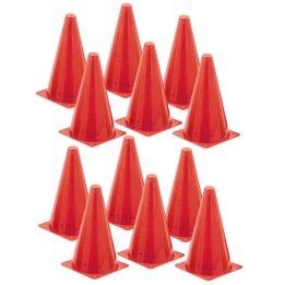 Champion Sports Hi-Visibility 9" Safety Cone, Pack of 12