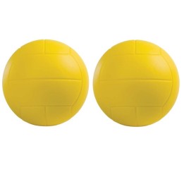 Champion Sports Coated Hi Density Foam Volleyball, Yellow, Pack of 2