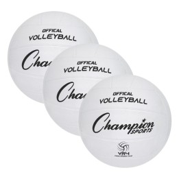 Champion Sports Rubber Volleyball, Official Size, Pack of 3