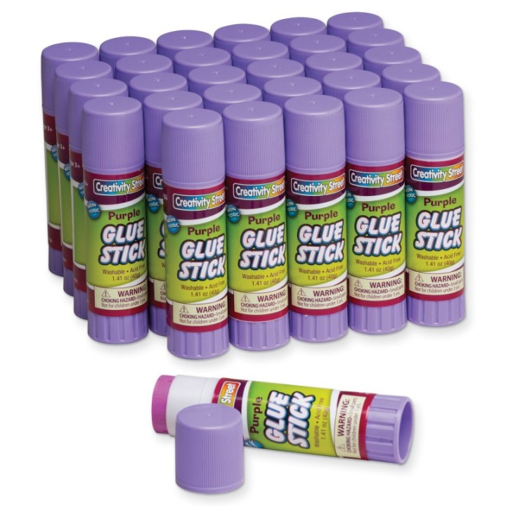 Creativity Street® Glue Sticks, Purple, 1.41 oz., 30 Count