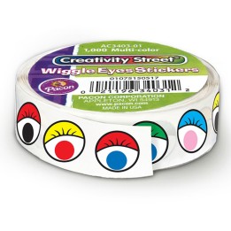 Creativity Street® Wiggle Eyes Sticker Roll, Multi-Color, 0.5", 1000 Pieces