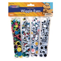 Creativity Street® Wiggle Eyes, Assorted Colors & Sizes, 500 Pieces