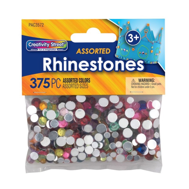Creativity Street® Rhinestones, Assorted Colors, Assorted Sizes, 375 Pieces