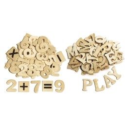 Creativity Street® Letters and Numbers, Natural Wood, 1.5", 200 Pieces