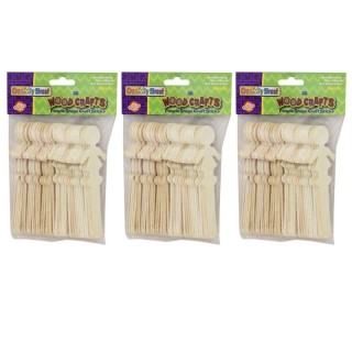 Creativity Street® Natural Wood Craft Sticks, People, 5.5" Tall, 36 Per Pack, 3 Packs