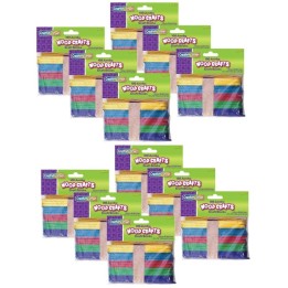 Creativity Street® Jumbo Craft Sticks, Bright Hues Assorted, 6" x .75", 100 Per Pack, 12 Packs