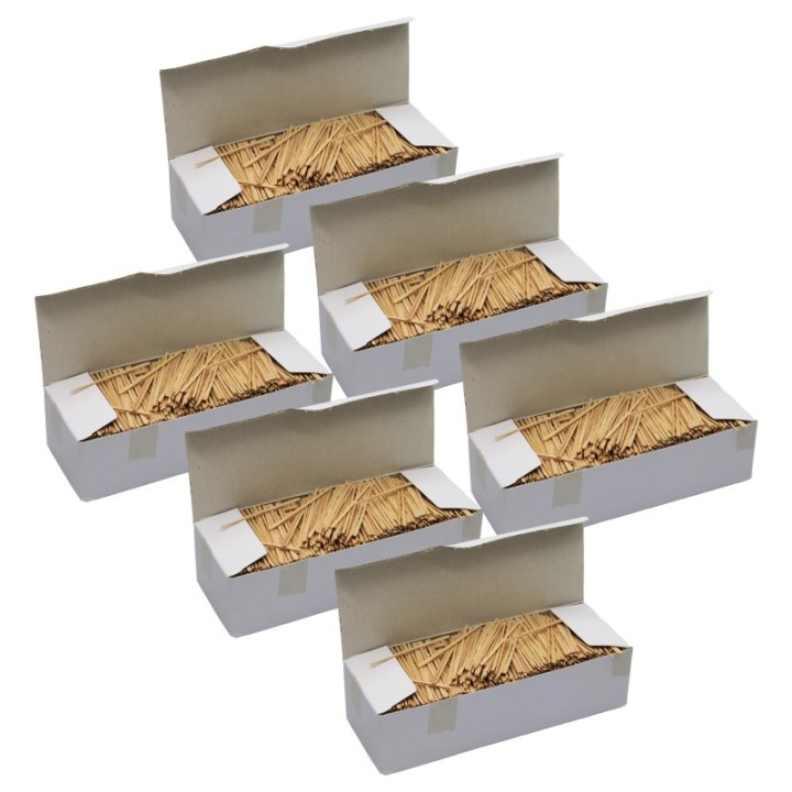 Creativity Street® Natural Toothpicks, Flat, 2.25", 2500 Per Pack, 6 Packs
