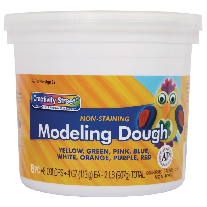 Creativity Street® Modeling Dough, 8 Assorted Colors, 4 oz. Per Piece, 8 Pieces
