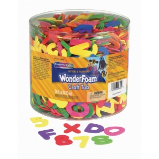 Creativity Street® WonderFoam® Craft Tub, Letters and Numbers, Assorted Sizes, 1/2 lb.