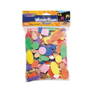 Creativity Street® WonderFoam® Peel & Stick Shapes, Assorted Shapes, Colors & Sizes, 720 Pieces