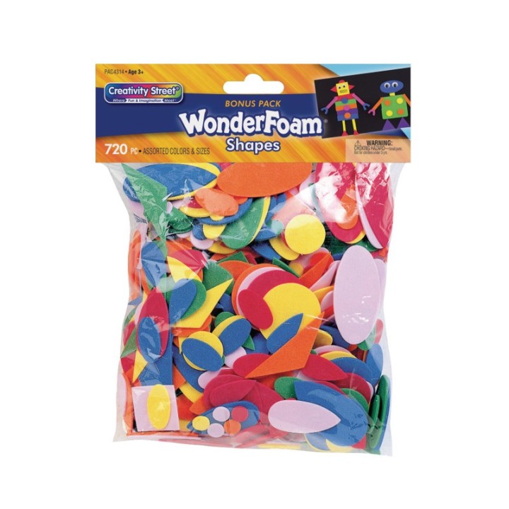 Creativity Street® WonderFoam® Shapes, Assorted Sizes, 720 Pieces
