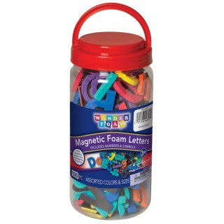 WonderFoam® Magnetic Letters, Numbers & Symbols, Assorted Colors & Sizes, 130 Pieces