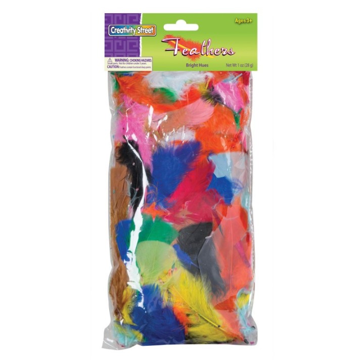 Creativity Street® Turkey Plumage Feathers, Bright Hues Assorted, Assorted Sizes, 1 oz.