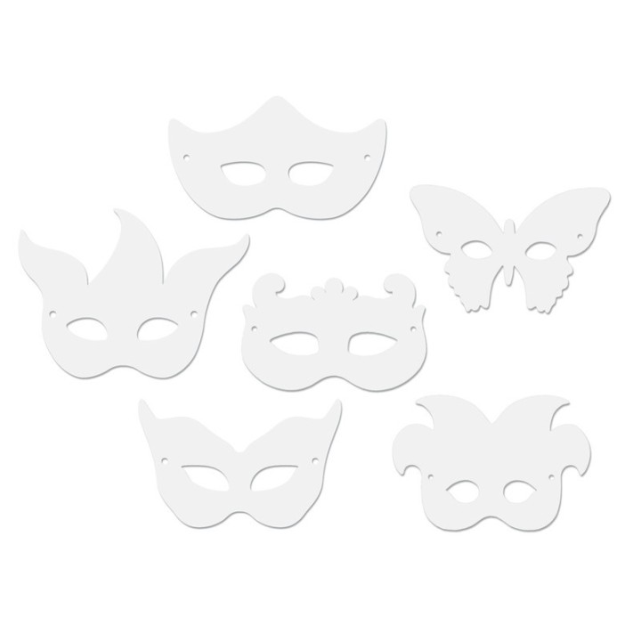 Creativity Street® Die-Cut Paper Masks, Mardi Gras Assortment, Assorted Sizes, 24 Pieces