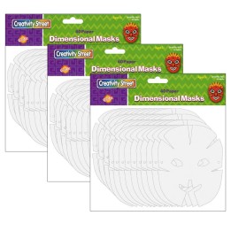 Creativity Street® Die-Cut Dimensional Paper Masks, 10-1/2" x 8-1/4", 40 Per Pack, 3 Packs