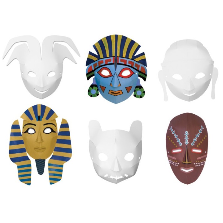 Creativity Street® Die-Cut Paper Masks, Multi-Cultural Assortment, Assorted Sizes, 24 Pieces