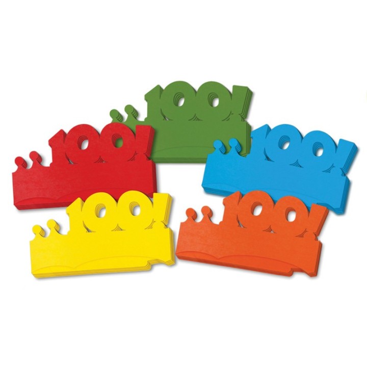 Creativity Street® 100 Days of School Paper Crowns, 4.5" x 24.75", 25 Pieces
