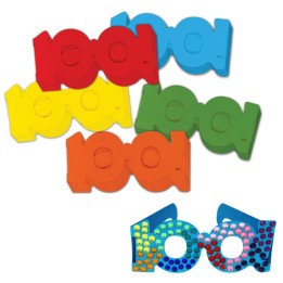 Creativity Street® 100 Days of School Paper Glasses, 2.5" x 16", 25 Pieces