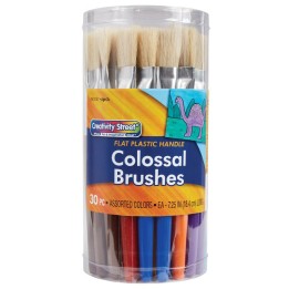 Creativity Street® Colossal Brushes, Flat, Assorted Colors, 7.25" Long, 30 Brushes