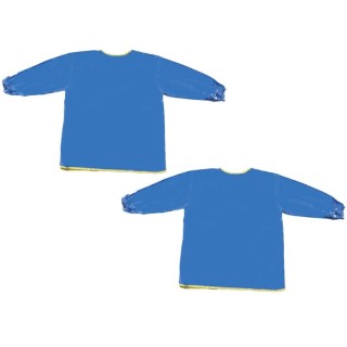 Creativity Street® Long Sleeve Plastic Art Smock, Ages 3+, Blue, 22" x 18", Pack of 2