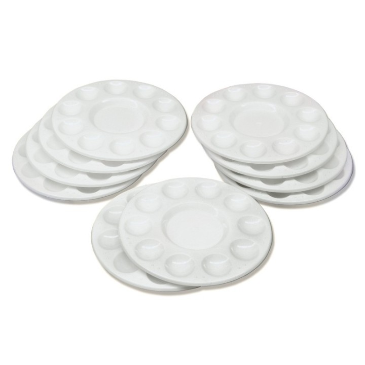 Creativity Street® Paint Trays, Round, 10-Well, 6.75" Diameter, 10 Trays