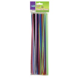 Creativity Street® Regular Stems, Assorted Colors, 12" x 4 mm, 100 Pieces