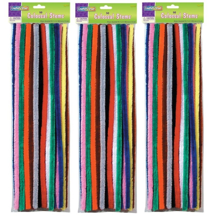 Creativity Street® Colossal Stems®, Colossal Stems, 19-1/2" x 15 mm, 50 Per Pack, 3 Packs